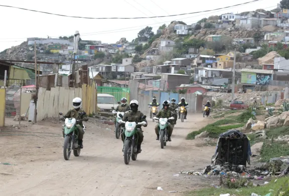 Mega operativo de Carabineros en la toma “Los Changos” en Coquimbo deja 6 detenidos