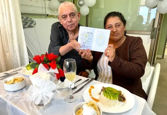 ¡Puro amor! La historia de paciente con grave enfermedad que se casó en hospital de Coquimbo