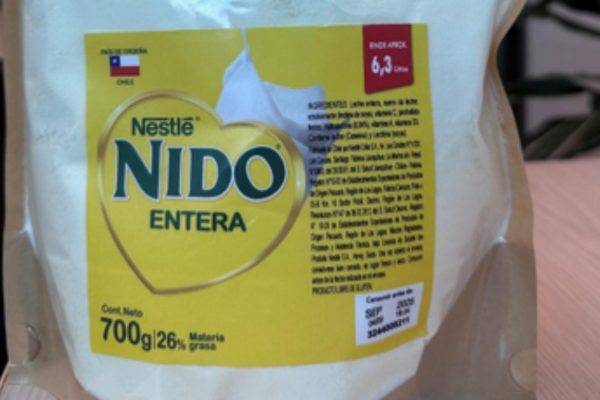 Nestlé alerta que leche Nido falsa se detectó en Valparaíso y RM