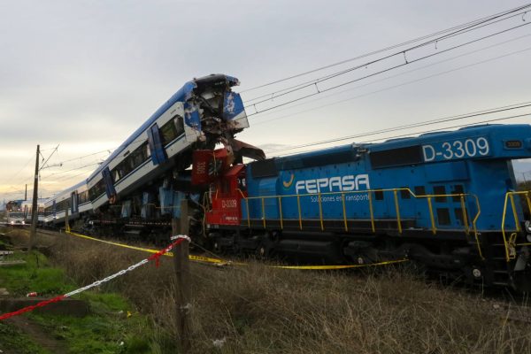 Así fue el choque de trenes en San Bernardo