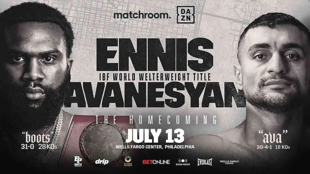 Jaron Ennis expone ante David Avanesyan el 13 de julio