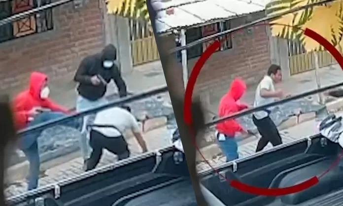 Piura: Captan asalto a padre de familia frente a casa de sus hijos