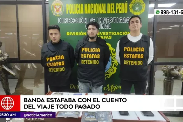 Policía capturó a banda que estafaba con el cuento del viaje todo pagado