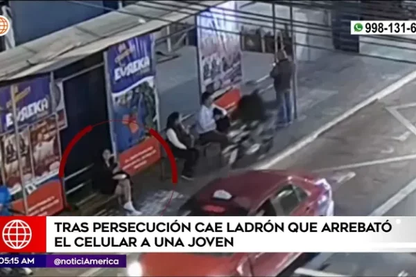 San Isidro: Cayó ladrón que arrebató celular a mujer