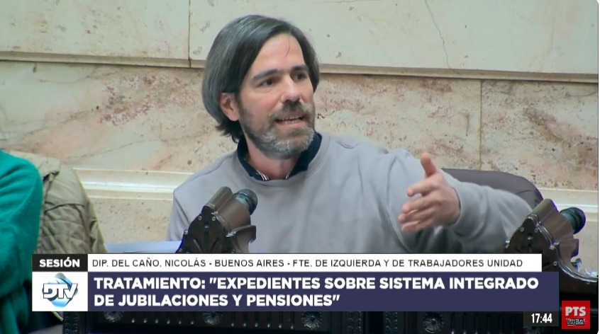 Del Caño: "A algunos diputados su dieta les parece poco y después nos tratan de locos por querer aumentar jubilaciones"