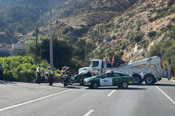 Choque en la Ruta 68 dejó un muerto e interrumpió el tránsito cerca del Túnel Lo Prado