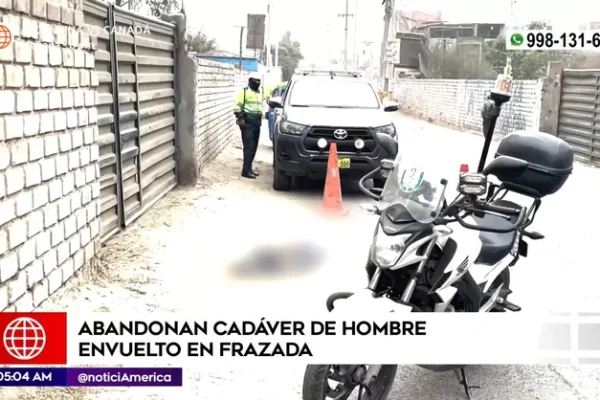 Ate: Hallan cadáver de hombre envuelto en frazada