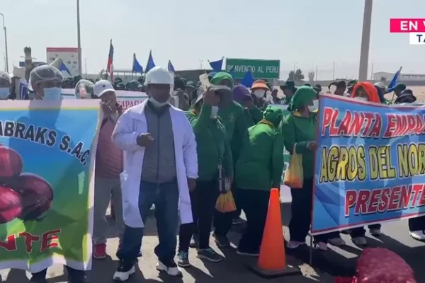 Huelga nacional de trabajadores del Senasa afecta frontera con Chile