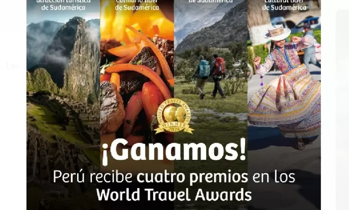 Perú obtiene premios en World Travel Awards Sudamérica
