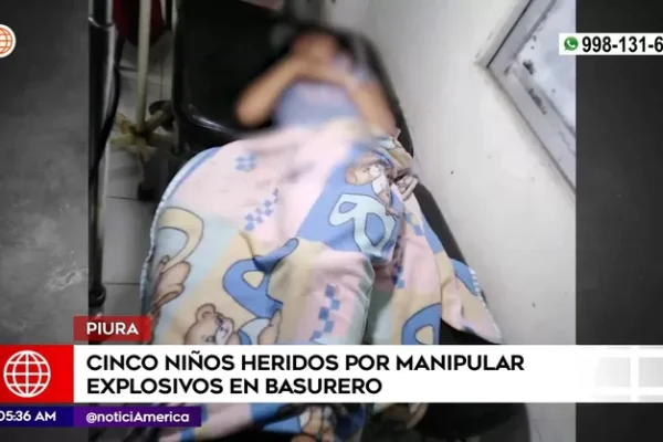 Piura: Cinco niños heridos por manipular explosivos en basurero