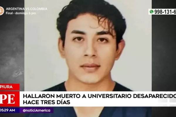 Piura: Joven universitario desaparecido fue hallado muerto en canal de regadío