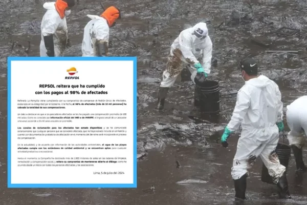 Repsol aseguró que cumplió con pagos al 98% de afectados del derrame de petróleo de 2022 en Ventanilla