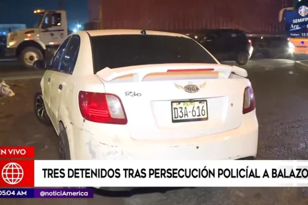 Ventanilla: Tres detenidos tras persecución policial a balazos