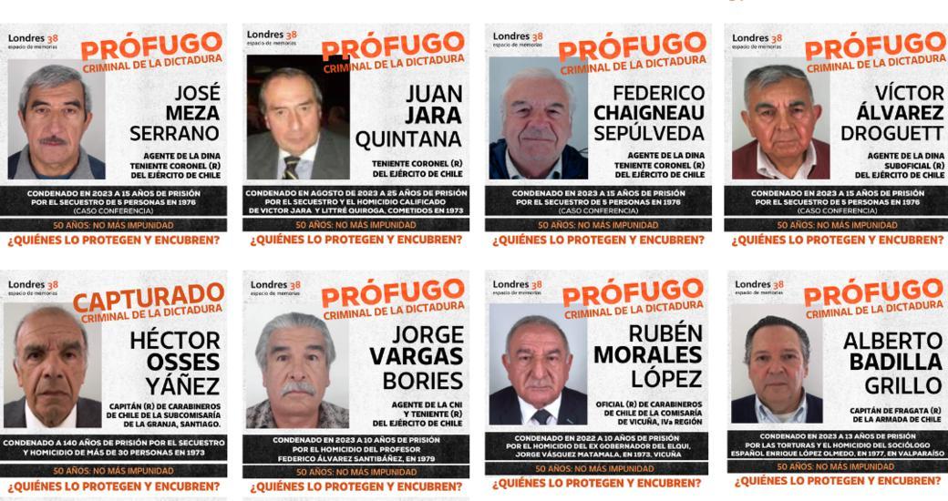 18 condenados por delitos de lesa humanidad están prófugos de la justicia