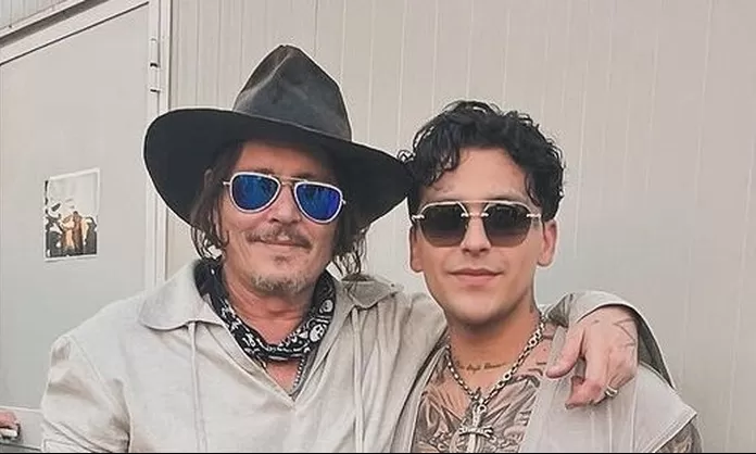 "¿Cuál es cuál?": Christian Nodal presumió encuentro con Johnny Depp tras comparaciones