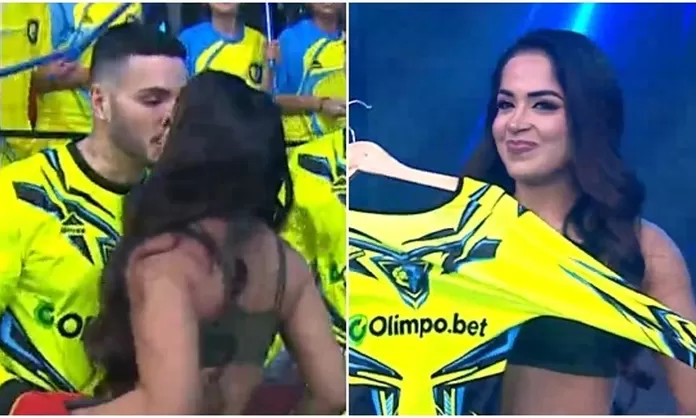 Mario Irivarren recibió con tremendo beso a Onelia Molina en los guerreros