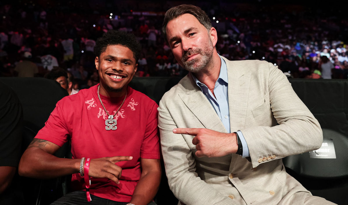 Shakur Stevenson y Eddie Hearn