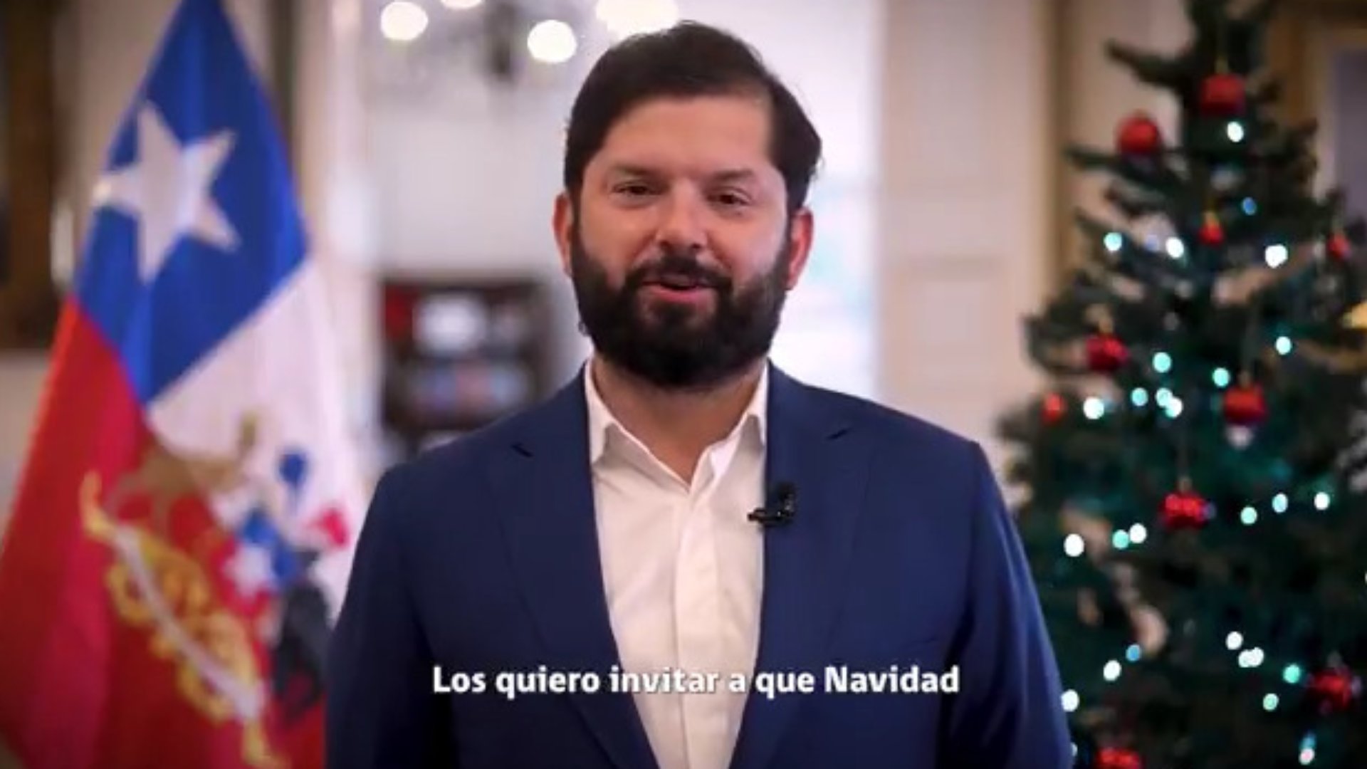 El mensaje de Navidad del presidente Boric: "Estoy optimista de Chile y su futuro"