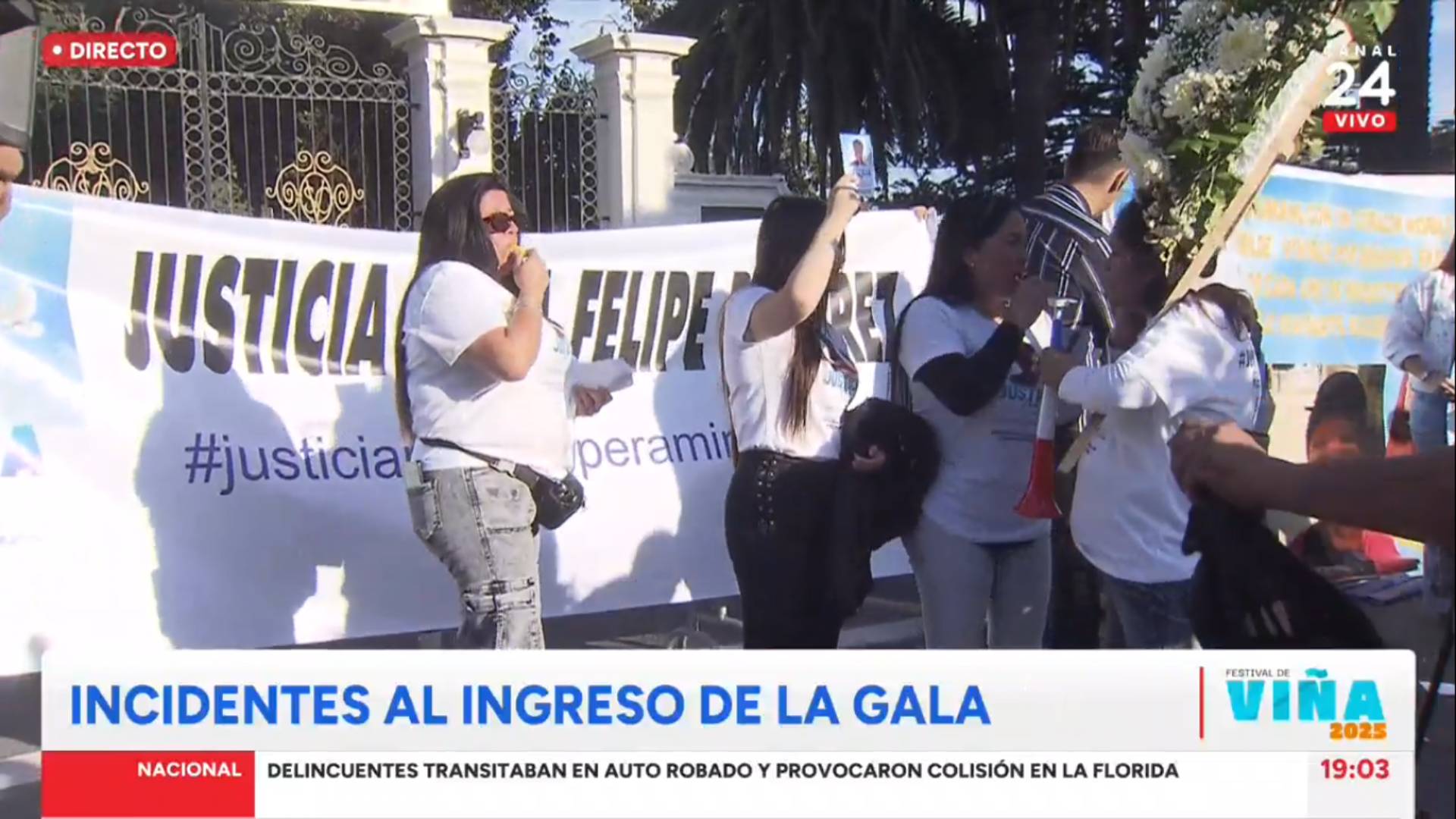 las consignas de las protestas que empañan la Gala de Viña 2025