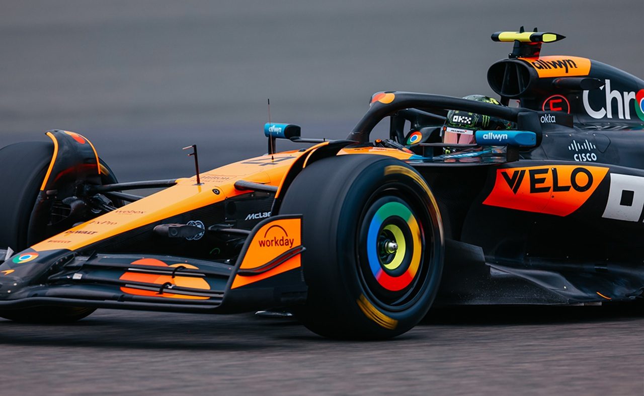 Lando Norris brilla en una primera jornada de test en la que 'saltaron los plomos'