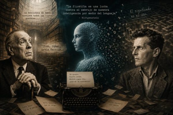 Borges y Wittgenstein frente a la IA: palabras sin mundo
