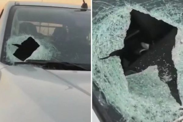 Mujer queda grave tras barra de metal que atravesó su vehículo en la Ruta 5 Sur