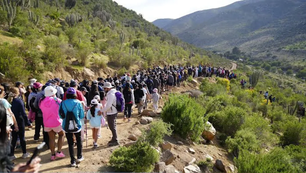 Más de 300 personas recorrieron Quebrada Seca en una jornada de trekking familiar