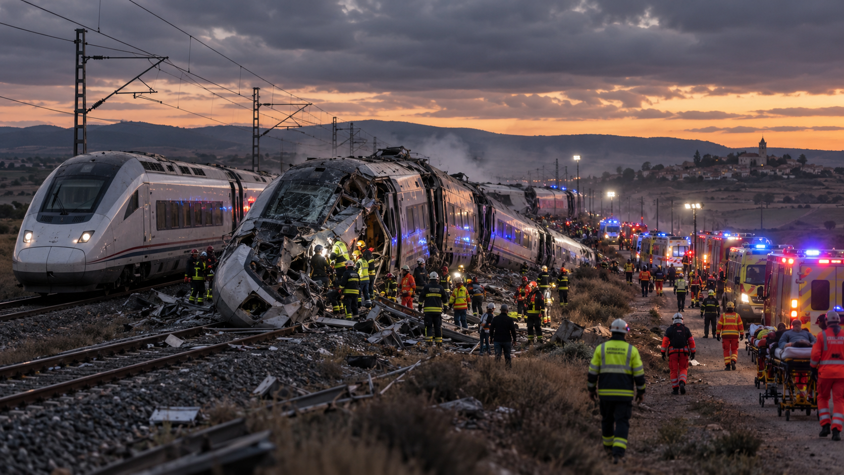 Choque de trenes de alta velocidad en Urda deja 68 fallecidos y 58 hospitalizados