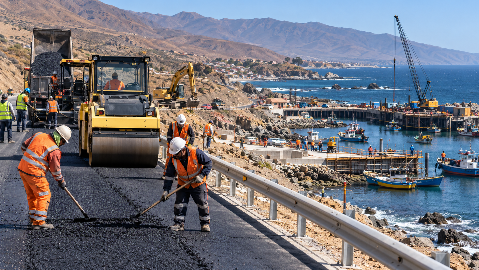Obras viales y portuarias del Plan Chile Despega proyectan 1.416 empleos en la Región de Coquimbo