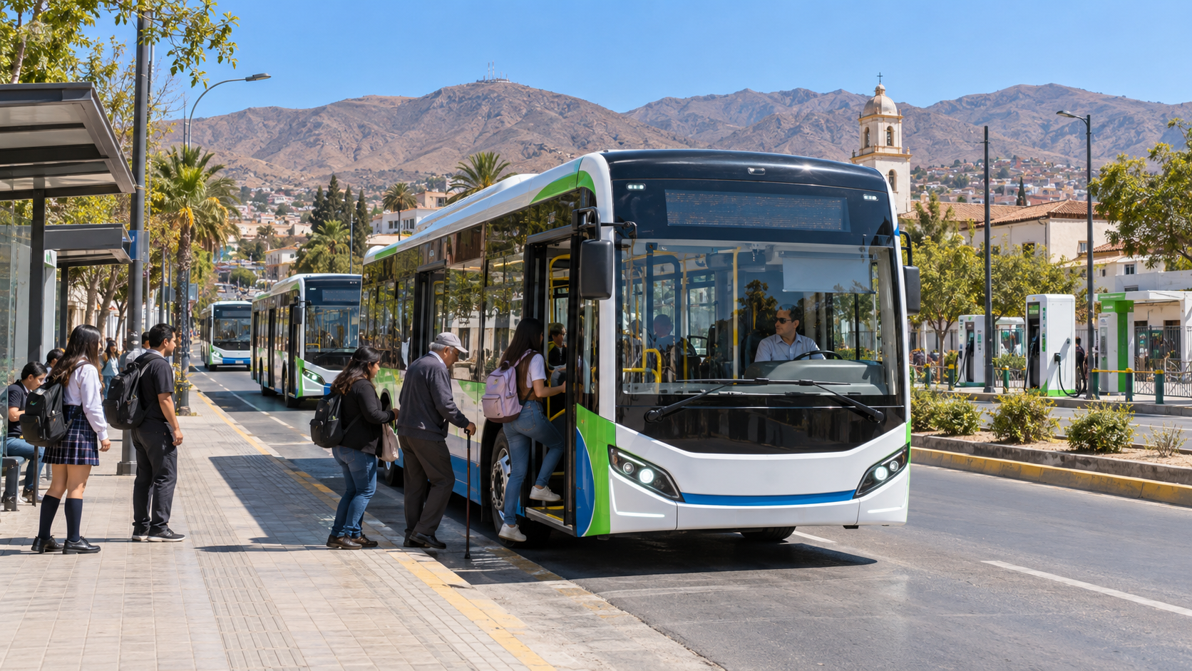 Ovalle pone en marcha 41 buses eléctricos y se convierte en la segunda ciudad de Sudamérica con transporte 100% eléctrico